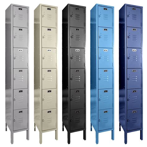 six tier metal box locker|individual metal lockers.